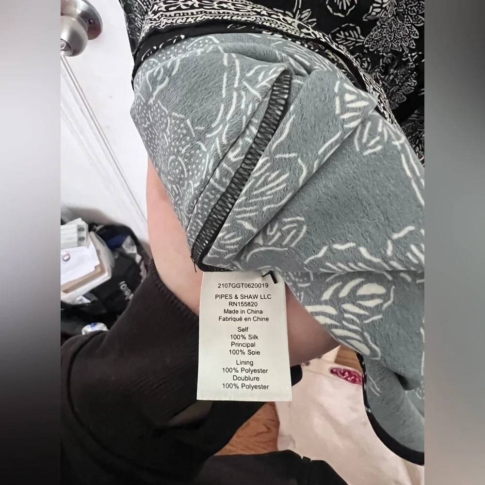 Veronica Beard Silk Long Sleeve Mini Dress - Picture 4 of 6